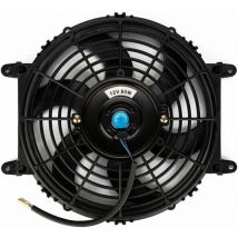 Cyslmuk - 28cm Ventilateur de refroidissement électrique universel - Ventilateur de radiateur 12 v - Pales de ventilateur moteur - 80W - Kit de