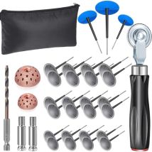 29-teiliges Reifenreparatur-set Mit 24 Reparaturstopfen (34/40/50 Mm) – Reifenflicken-werkzeugkit Mit Schleifrad, Andruckroller, 4 Mm Bohrer & 