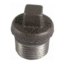 Bouchon fonte noire à collerette à visser - m 1' - n° 290