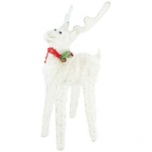 Mediawave Store - 293030 Renne de Noël lumineux 70cm lumière led avec piles décorations de Noël
