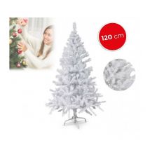 294129 Sapin de Noël artificiel noel blanc haut de 120 cm Blanc 120 branches