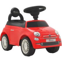 Voiture à chevaucher Fiat 500 Rouge Vidaxl Rouge