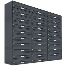 29er Briefkasten Anthrazit Anlage 29 Fach Wandbriefkasten Postkasten