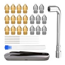 29pcs kit d'outils d'accessoires d'imprimante 3D, clé hexagonale d'aiguille de nettoyage de dégagement de buse