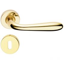 2COPPIE maniglia 'goccia' oro lucido verniciato