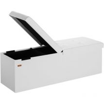 Casaria Baúl de Almacenaje y Banco 2en1 Plegable Asiento Acolchado XL-131L o L-100L - Color a elegir xl - Blanco