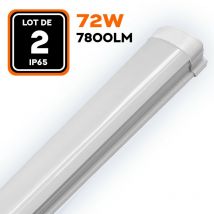 Europalamp - 2er- Led-lichtleisten 72w 7800lm 120cm Wasserdicht Ip65 Kaltweiss