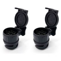 Csparkv - 2er-Pack 13-poliger auf 7-poliger Adapter für Anhänger, 13-polige Steckdose für Autoanhänger, Traktor, Wohnwagen, Fahrradträger