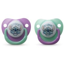 2er-pack Anatomische Schnuller - Thermobaby - Lilo & Stitch - Silikon - 6 Monate+