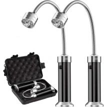 2er-pack Bbq-grilllicht, Grillgeschenke Für Männer Und Väter, Outdoor-grillzubehör, Magnetfuß, Superhelle Led, 360 Grad Flexibler Schwanenhals, 