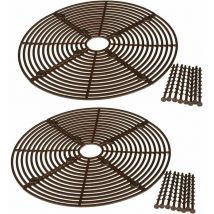2er-Pack Bodenschutz für Blumentöpfe – Schutz vor Katzen, Kindern und Haustieren, 30 cm (braunes Gitter)