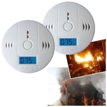 2er-pack Co-gasmelder, Co-melder, Kohlenmonoxidmelder Mit Lcd-bildschirm