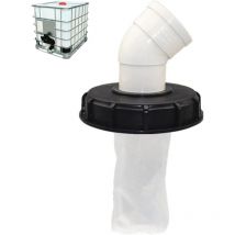Ontway - 45° IBC-Tankdeckel mit waschbarem Nylonfilter für 1000-Liter-IBC-Regenwassertank, IBC-Deckelfilter IBC-Tankzubehör, Nylon-Regenwasserfilter