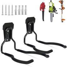 Tigrezy - 2er-Pack Freischneiderhaken, Wandbesenhalter, Garagenwandhaken, Garten-Elektrowerkzeughaken, kabelgebundener Rasenmäher, Unkrauthalter