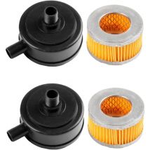 Jalleria - 2er-Pack geräuschloser Luftkompressorfilter, Luftkompressor-Ansaugfilter, Schalldämpfer, Geräuschreduzierer, Luftfilter,