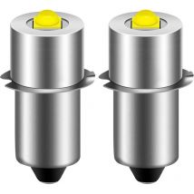 2er-Pack P13.5S LED-Taschenlampen - Hohe Leistung - 6-24 v - P13.5S - Weiß
