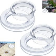 Odipie - 2er-Pack Ringe und Kappen für Terrassentischschirme, Set mit Ringstopfen und Kappen für dickere Löcher für Schirme in Standardgröße