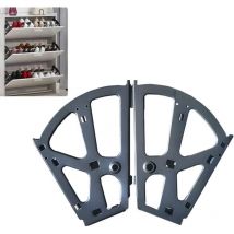 Memkey - 2er-pack Schuhschrankscharniere Aus Edelstahl Mit Klapprahmen Und Schuhregal – Schwarz