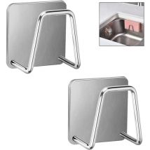 Aiperq - 2er-Pack Schwammhalter für die Küchenspüle, selbstklebender Schwammhalter, schnelltrocknend, Schwammhalter für die Küchenspüle,