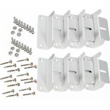 2er-Pack Z-förmige Solarmodul-Montagehalterungen für Wohnwagen, Boot, Auto, lkw, Haus, netzunabhängige Dachmontage (insgesamt 8 Halterungen) –