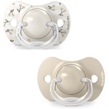2er-pack Symmetrische Schnuller - Suavinex - Birdies - Sx Pro - 0 Bis 6 Monate - Beige