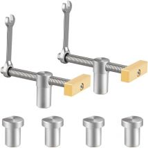 2er-Pack Tisch-Werkbankklemmen – mit 4 Bankhaken – verstellbarer Schreibtischclip – Schnellklemme – DIY-Positionierungsbank – für Holzbearbeitung mit