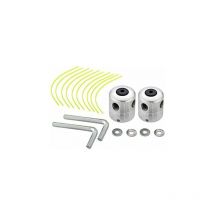 Dolaso - 2er-Pack Universal-Aluminium-Freischneiderkopf, doppelter Nylon-Fadenkopf, Spulenfaden-Freischneider-Zubehör