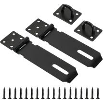 2er-Packung Schuppentür-Überfalle und Klammern, Hochleistungs-Vorhängeschloss, 5'