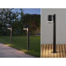 2er-Set Aluminium Wegeleuchte modena schwarz, GU10, Höhe 70 cm, IP44