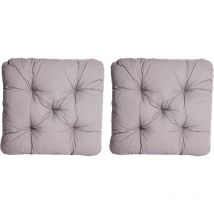 Auflage für Sessel Stuhl evje, Hellgrau, 2-teiliges Set, ca. 50x50x8 cm