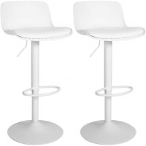 2er Set Barhocker Almada Kunstleder weiß