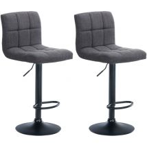 CLP - 2er Set Barhocker Calm Stoff Schwarz