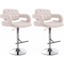 2er Set Barhocker Dublin Stoff beige