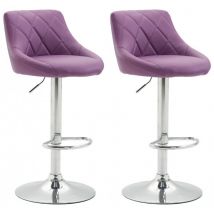 2er Set Barhocker Lazio Kunstleder Lila