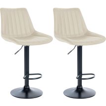 CLP - 2er Set Barhocker Toni Kunstleder Schwarz