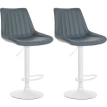 CLP - 2er Set Barhocker Toni Kunstleder Weiß