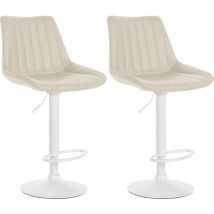 CLP - 2er Set Barhocker Toni Kunstleder Weiß