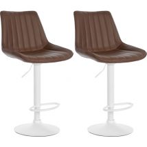 CLP - 2er Set Barhocker Toni Kunstleder Weiß
