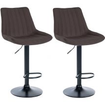 CLP - 2er Set Barhocker Toni Stoff Schwarz