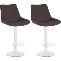 CLP - 2er Set Barhocker Toni Stoff Weiß