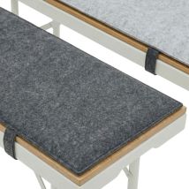 2er Set Bierbankauflage Filz 120x25cm - 1cm Sitzkissen Wendbar Garten Festzelt