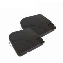 2er-Set Chillvert Sonnenschirmständer 50x50x6 cm aus hochwertigem und widerstandsfähigem Harz Farbe schwarz