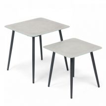 2er-Set Couchtische Grau