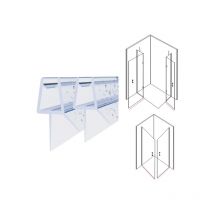 Witen&nock - 2er Set Duschdichtung Duschkabinendichtung Duschtür-Dichtung Bodendichtung für 5mm 6 mm Glaswand 2 x 200 cm