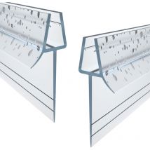 2er Set Duschdichtungen mit extra verlängerter Lippe Glasstärke 5 mm 6 mm Länge 90 cm - Witen&nock