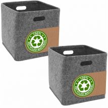 2er Set Filz Aufbewahrungsbox 33x33x33 - Kompatibel mit ikea Kallax - Regal Box