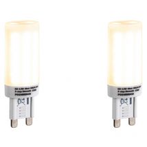 2er Set G9 3-Stufen dimmbarer LED-Lampen Opal 4,5W 500lm 2700K