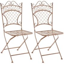 2er Set Klappstuhl Gartenstuhl Adelar antik braun