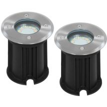 2er-Set led Bodeneinbaustrahler, rund, belastbar bis zu 800 kg