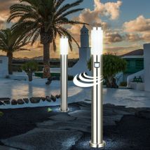 2er Set led Außen Lampen Garten Weg Bewegungsmelder Außen Beleuchtung Haus Tür Stand Steh Leuchten